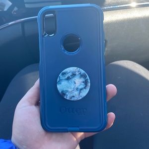 Blue Otterbox iPhone XR case